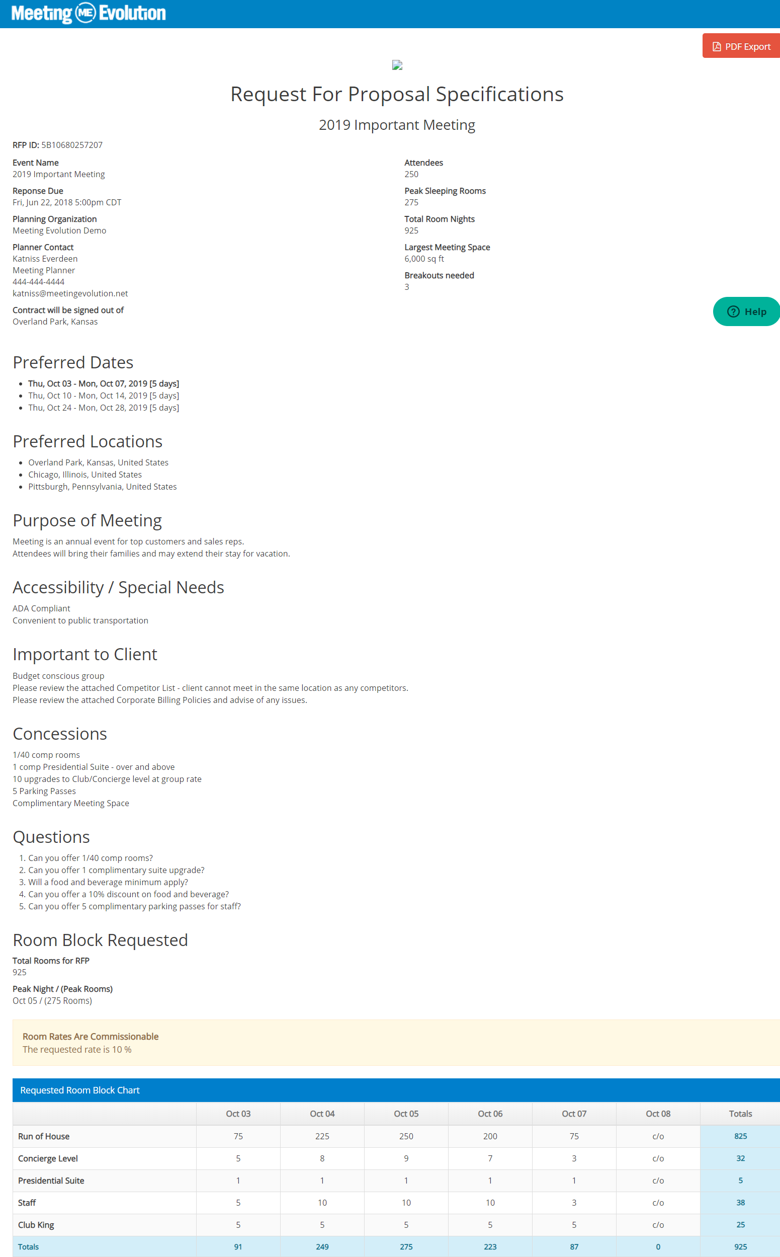 View Rfp Specifications Meeting Evolution 4240